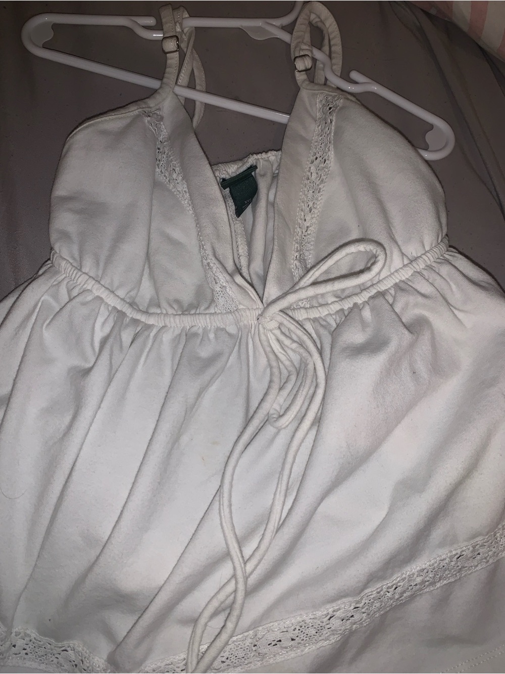 wild fable White Lace-Trim Tank Cami